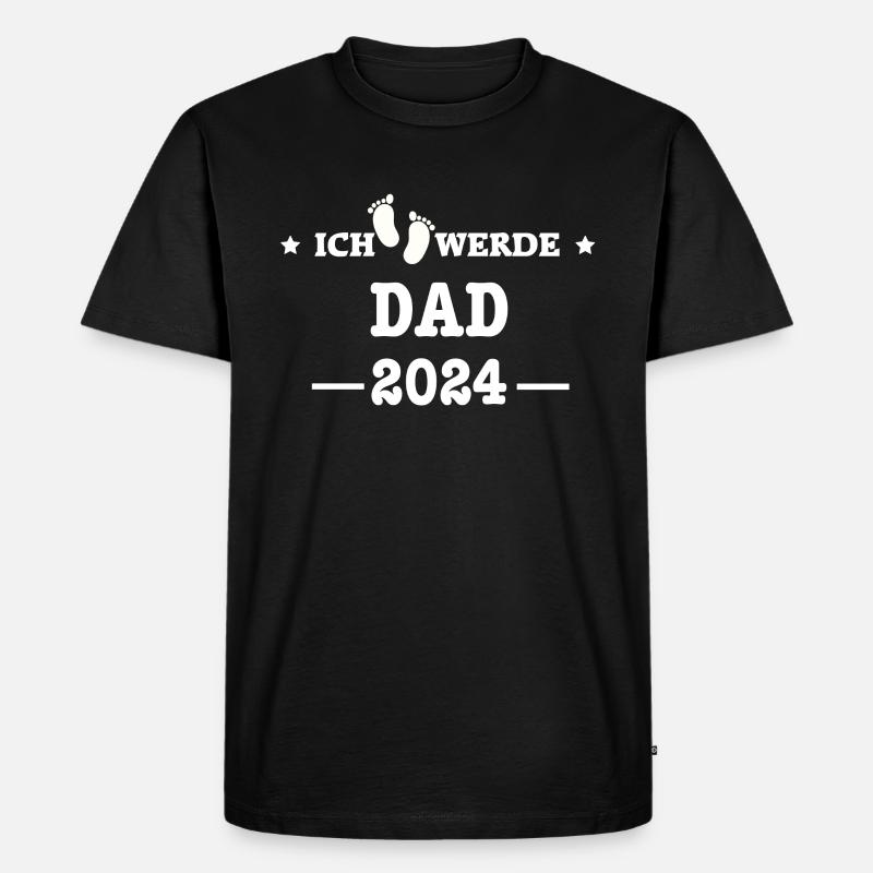 DAD 2024 loading... - Männer Premium Bio T-Shirt - Schwarz