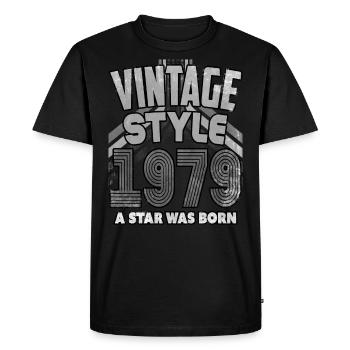 Vintage Edition Année de Construction Cadeau d’anniversaire - T-shirt Premium bio Homme - noir - Devant - Nico (187cm)