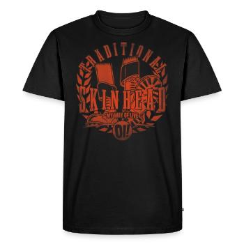 Unique Oi Skinhead - Men's Premium Organic T-Shirt - black - Front - Nico (187cm)