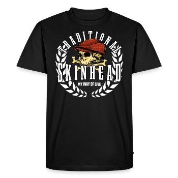 Unique Oi Skinhead - T-shirt Premium bio Homme - noir - Devant - Nico (187cm)