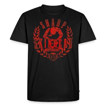 Unique Oi Skinhead - T-shirt Premium bio Homme - noir - Devant - Nico (187cm)