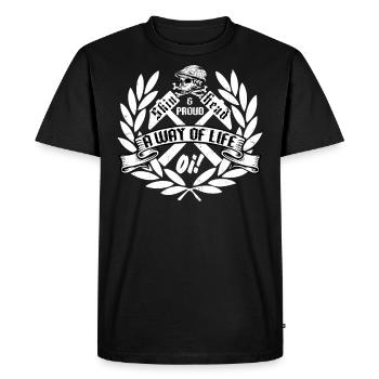 Oi Skinhead - T-shirt Premium bio Homme - noir - Devant - Nico (187cm)