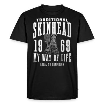Oi Skinhead - T-shirt Premium bio Homme - noir - Devant - Nico (187cm)