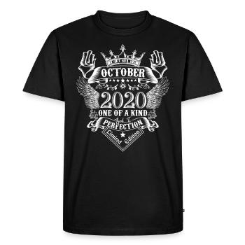 October 2020 anniversary 2020 October - Men's Premium Organic T-Shirt - black - Front - Nico (187cm)
