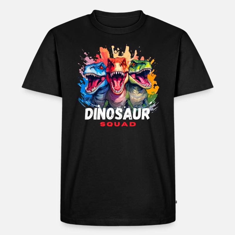 Dinosaur Squad - Männer Premium Bio T-Shirt - Schwarz