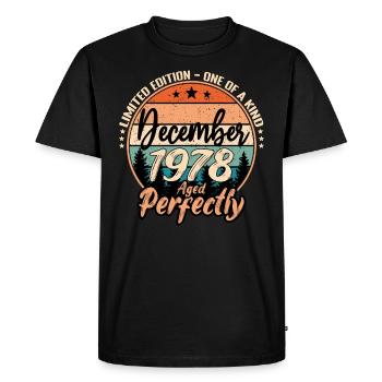 December 1978 Birthday 1978 Legends December - Men's Premium Organic T-Shirt - black - Front - Nico (187cm)