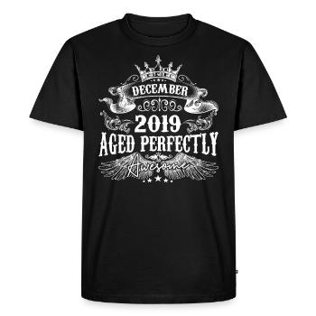 December 2019 Anniversary 2019 December - Men's Premium Organic T-Shirt - black - Front - Nico (187cm)