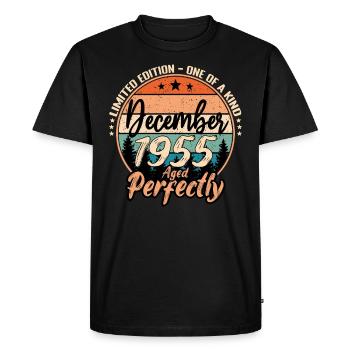 December 1955 Anniversary 1955 Legends December - Men's Premium Organic T-Shirt - black - Front - Nico (187cm)
