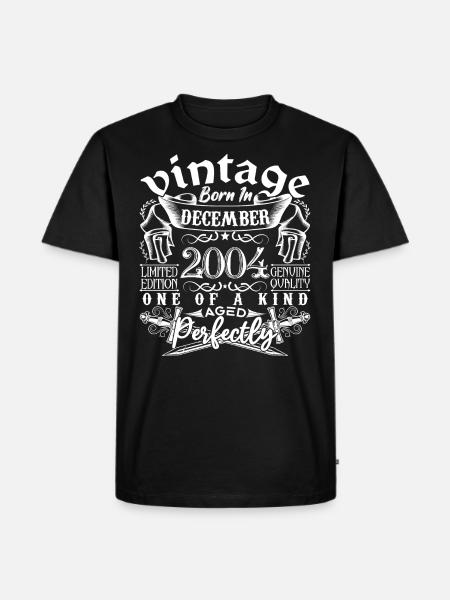2004 December 2004 birthday December 2004 - Men's Premium Organic T-Shirt - black