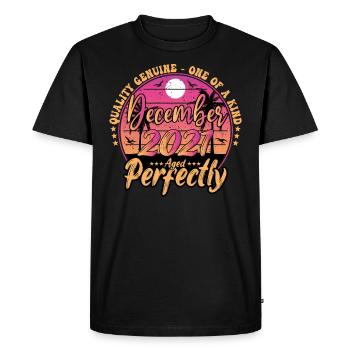December 2021 Birthday 2021 December 2021 - Men's Premium Organic T-Shirt - black - Front - Nico (187cm)