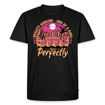 December 2000 Anniversary 2000 December 2000 - Men's Premium Organic T-Shirt - black - Front - Nico (187cm)