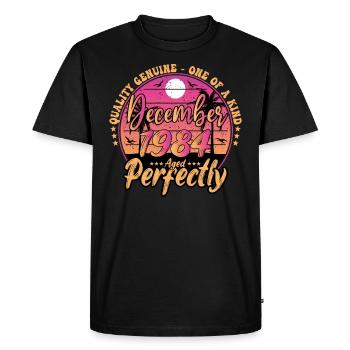 December 1984 Anniversary 1984 December 1984 - Men's Premium Organic T-Shirt - black - Front - Nico (187cm)