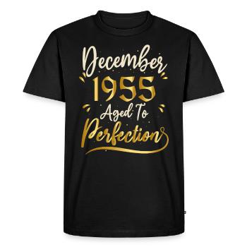 December 1955 December Anniversary December 1955 - Men's Premium Organic T-Shirt - black - Front - Nico (187cm)