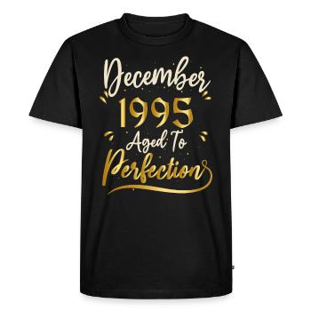 December 1995 December Anniversary December 1995 - Men's Premium Organic T-Shirt - black - Front - Nico (187cm)