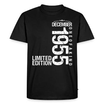 December 1955 December Anniversary December 1955 - Men's Premium Organic T-Shirt - black - Front - Nico (187cm)