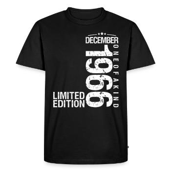 Décembre 1966 Décembre anniversaire December 1966 - T-shirt Premium bio Homme - noir - Devant - Nico (187cm)