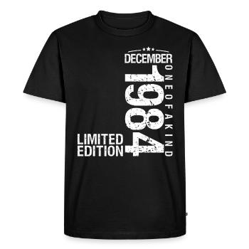 December 1984 December Anniversary December 1984 - Men's Premium Organic T-Shirt - black - Front - Nico (187cm)
