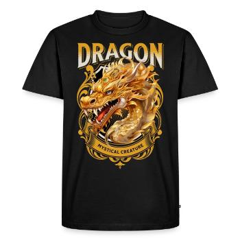 dragon, fantasy, magic, mysticism, mythology, creature - Men's Premium Organic T-Shirt - black - Front - Nico (187cm)