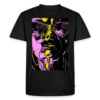 Lunettes De Soleil Femme Art Mode Moderne Tendance Coloré - T-shirt Premium bio Homme - noir - Devant - Nico (187cm)