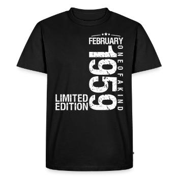 Février 1959 Février anniversaire Février 1959 - T-shirt Premium bio Homme - noir - Devant - Nico (187cm)