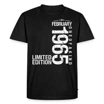 Février 1965 Février anniversaire Février 1965 - T-shirt Premium bio Homme - noir - Devant - Nico (187cm)