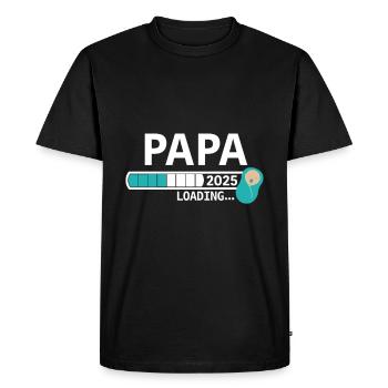 Daddy 2025 loading -For daddies-to-be 2025 - Men's Premium Organic T-Shirt - black - Front - Nico (187cm)