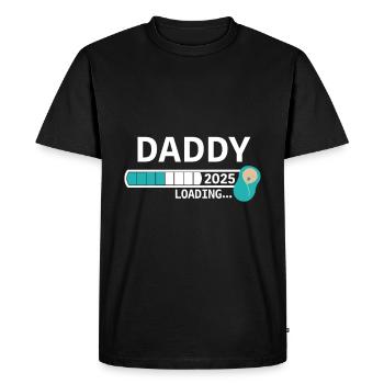 Papa 2025 - T-shirt Premium bio Homme - noir - Devant - Nico (187cm)