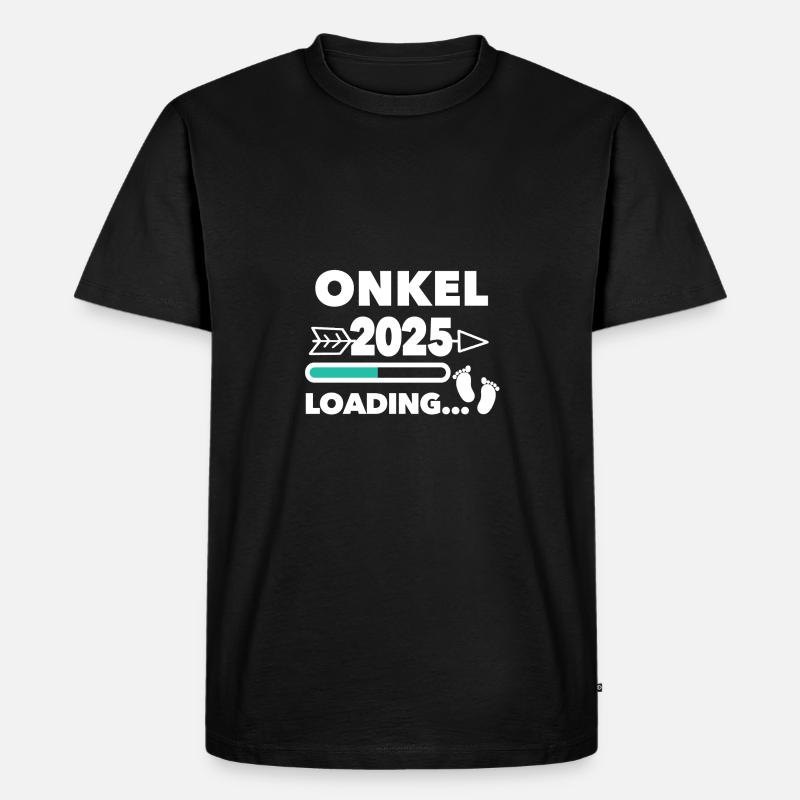 Onkel 2025 - Männer Premium Bio T-Shirt - Schwarz