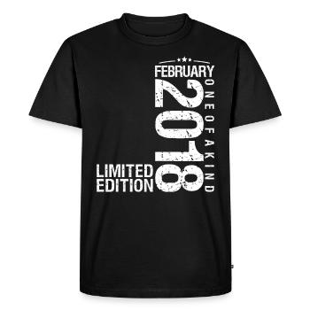 Février 2018 Février anniversaire February 2018 - T-shirt Premium bio Homme - noir - Devant - Nico (187cm)