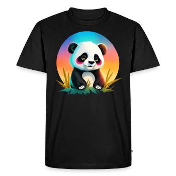 Ein süßes Panda Bär a cute baby Panda Bear - T-shirt Premium bio Homme - noir - Devant - Nico (187cm)