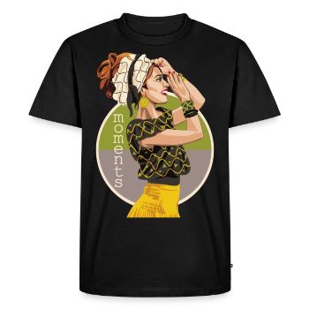 Unforgettable Moments - Men's Premium Organic T-Shirt - black - Front - Nico (187cm)