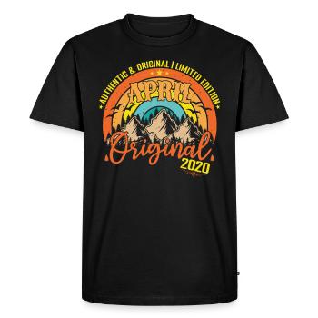 April 2020 April Anniversary 2020 April Original - Men's Premium Organic T-Shirt - black - Front - Nico (187cm)