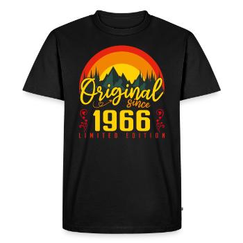 Birthday 1966 Birthday Born in 1966 Gift - Men's Premium Organic T-Shirt - black - Front - Nico (187cm)