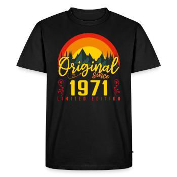 Anniversaire 1971 Anniversaire né en 1971 cadeau - T-shirt Premium bio Homme - noir - Devant - Nico (187cm)