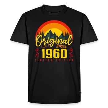 Anniversaire 1960 Anniversaire né en 1960 cadeau - T-shirt Premium bio Homme - noir - Devant - Nico (187cm)
