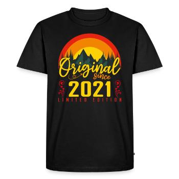 Anniversaire 2021 Anniversaire né en 2021 cadeau - T-shirt Premium bio Homme - noir - Devant - Nico (187cm)