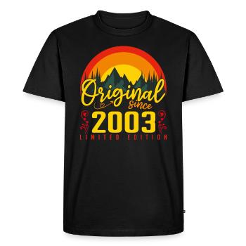 Anniversaire 2003 Anniversaire né en 2003 cadeau - T-shirt Premium bio Homme - noir - Devant - Nico (187cm)