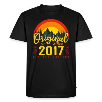 Birthday 2017 Birthday Born in 2017 Gift - Men's Premium Organic T-Shirt - black - Front - Nico (187cm)