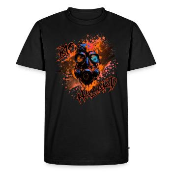 Gaz mask orange - T-shirt Premium bio Homme - noir - Devant - Nico (187cm)