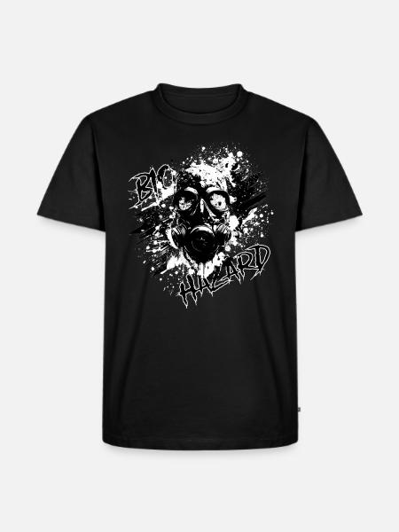 Gaz mask BandW - T-shirt Premium bio Homme - noir