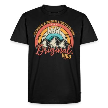 May 1963 May Birthday 1963 May Original - Men's Premium Organic T-Shirt - black - Front - Nico (187cm)