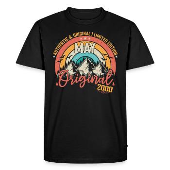 May 2000 May Anniversary 2000 May Original - Men's Premium Organic T-Shirt - black - Front - Nico (187cm)