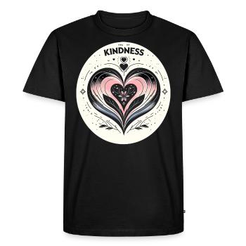 Coeur de l’Art de la gentillesse - T-shirt Premium bio Homme - noir - Devant - Nico (187cm)