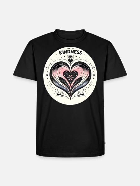 Heart of Kindness Art - Men's Premium Organic T-Shirt - black