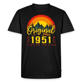 Anniversaire 1951 cadeau 1951 anniversaire - T-shirt Premium bio Homme - noir - Devant - Nico (187cm)