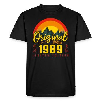 Anniversaire 1989 cadeau 1989 anniversaire - T-shirt Premium bio Homme - noir - Devant - Nico (187cm)