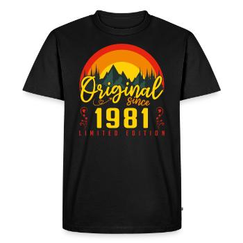 Birthday 1981 Gift 1981 Birthday - Men's Premium Organic T-Shirt - black - Front - Nico (187cm)