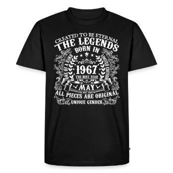 May 1967 Birthday 1967 May Best Year - Men's Premium Organic T-Shirt - black - Front - Nico (187cm)