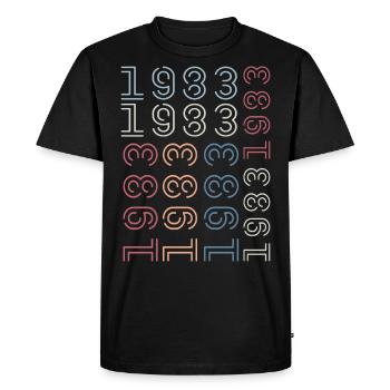 Né en 1983 Cadeau Anniversaire 1983 Retro 1983 - T-shirt Premium bio Homme - noir - Devant - Nico (187cm)