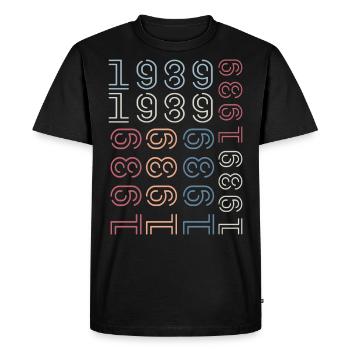 Né en 1989 Cadeau Anniversaire 1989 Retro 1989 - T-shirt Premium bio Homme - noir - Devant - Nico (187cm)